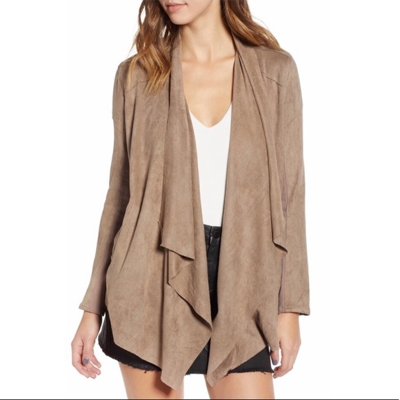 NWT Blank NYC Faux Suede Black Drape Jacket - Picture 3 of 7